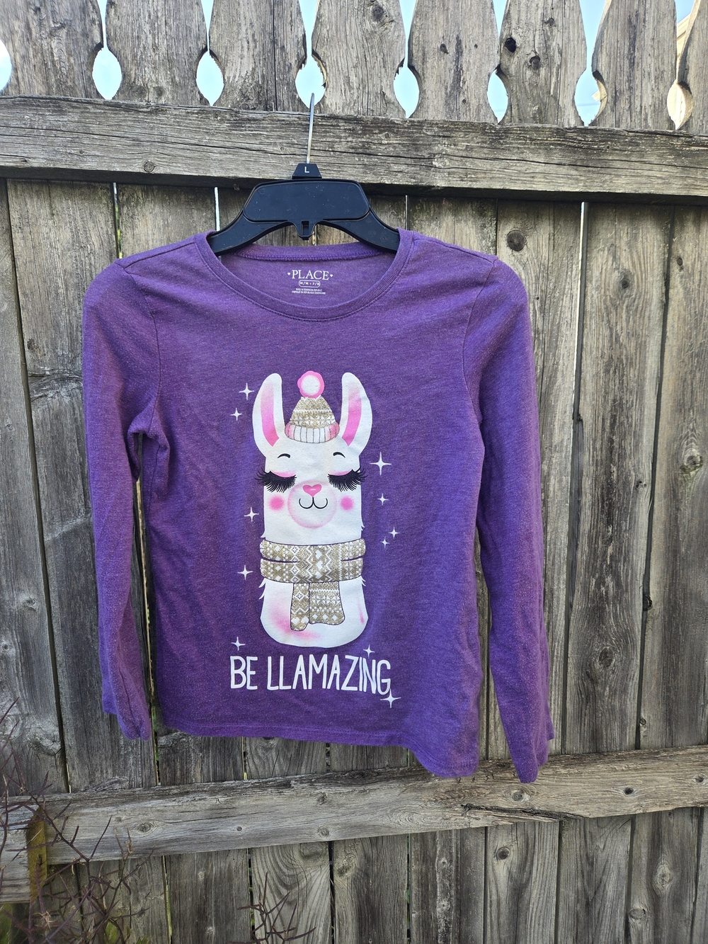The Children's Place Purple Llama 'Be Llamazing' Long Sleeve Tee